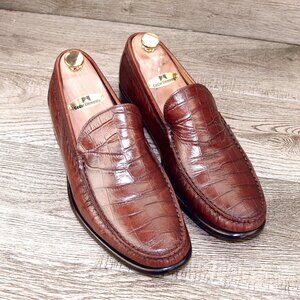 Allen Edmonds BRINDISI Italian Loafer 9 D Brown * add $15 new Cedar Trees